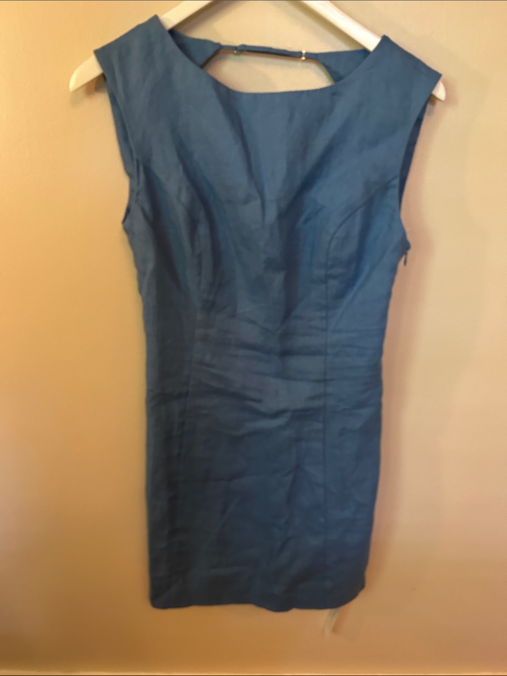 Reformation Sleeveless Blue Sheath Midi Dress
